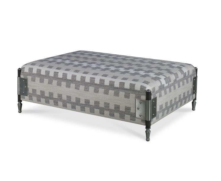 Gemma Bench in Sand Ripple + Polished Brass Hardware