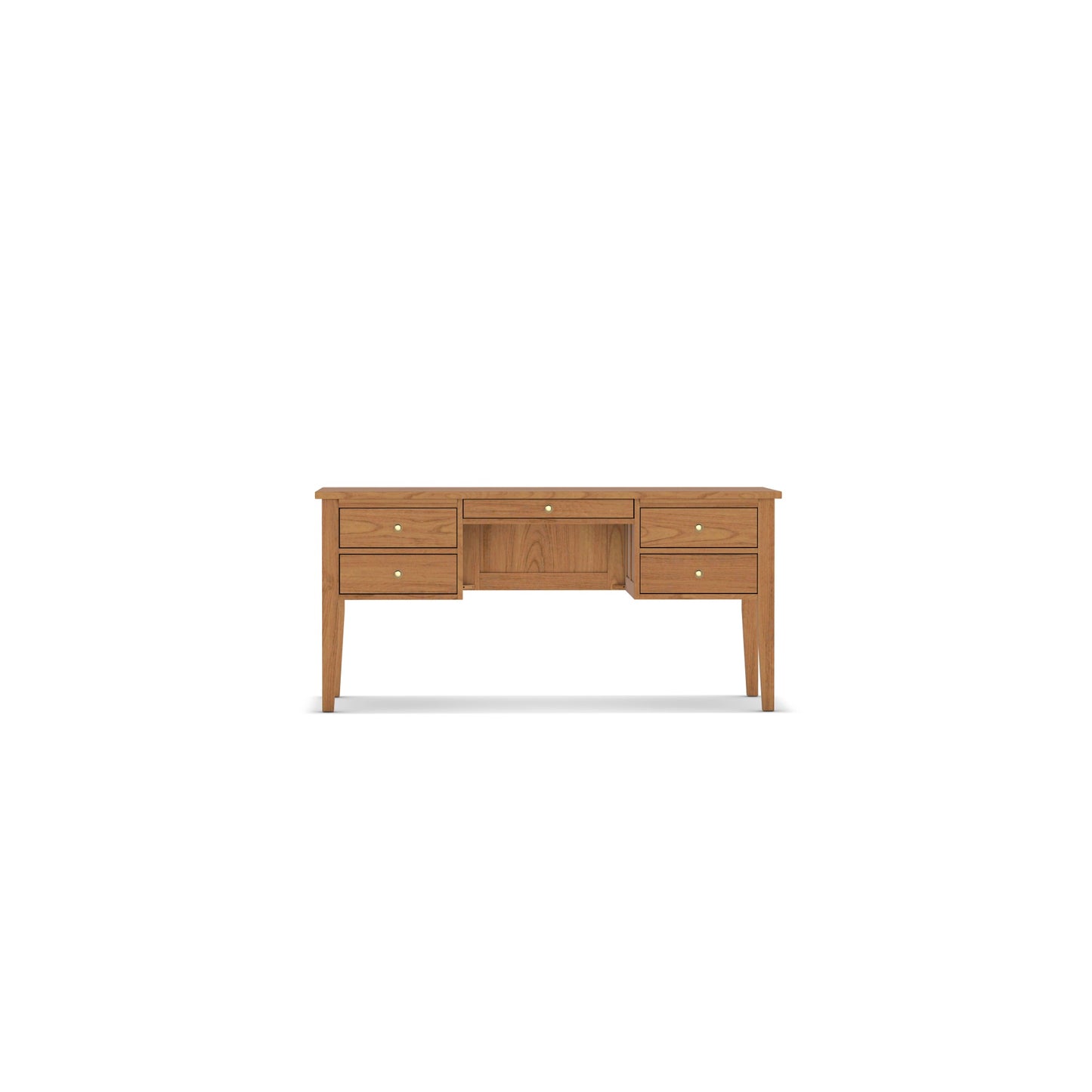 Walnut Desk with Brass Hardware