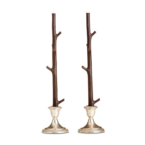 Maple Candlesticks, Pair