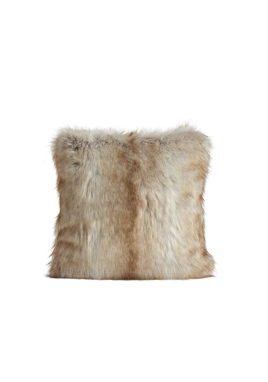 Blonde Fox Faux Fur Pillows