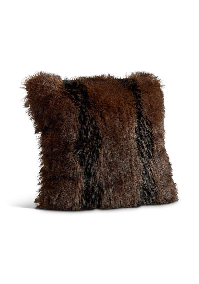 Chocolate Fox Faux Fur Pillows