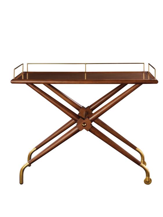 Cream and Brass Bar Cart