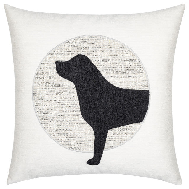 Outdoor Black Lab Pillow