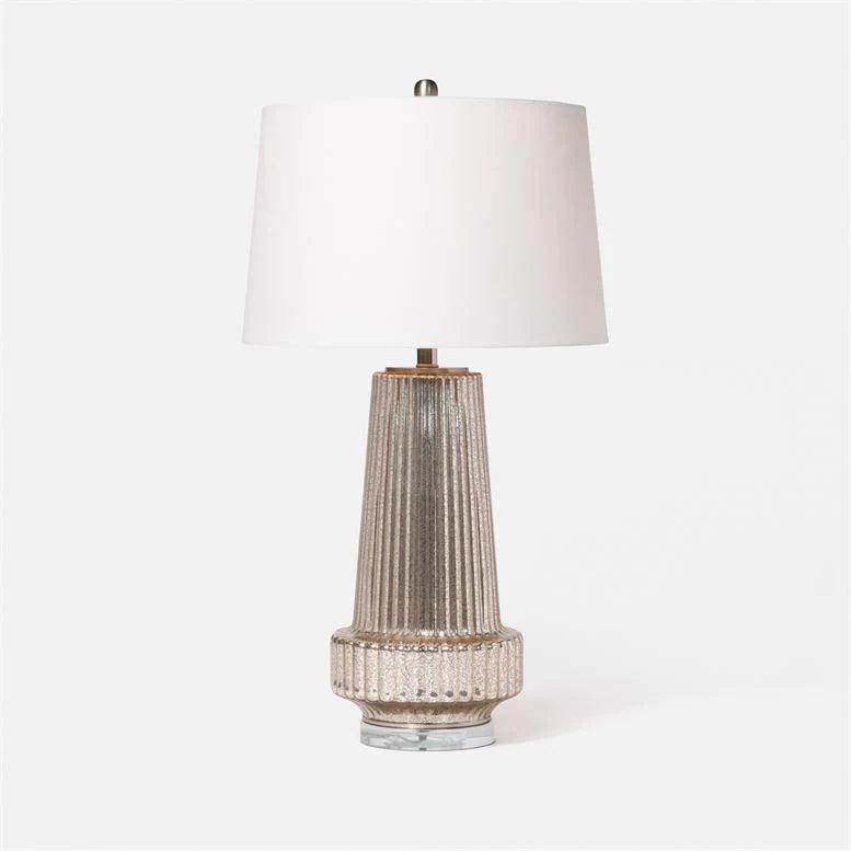 Ridged Mercury Glass Lamp