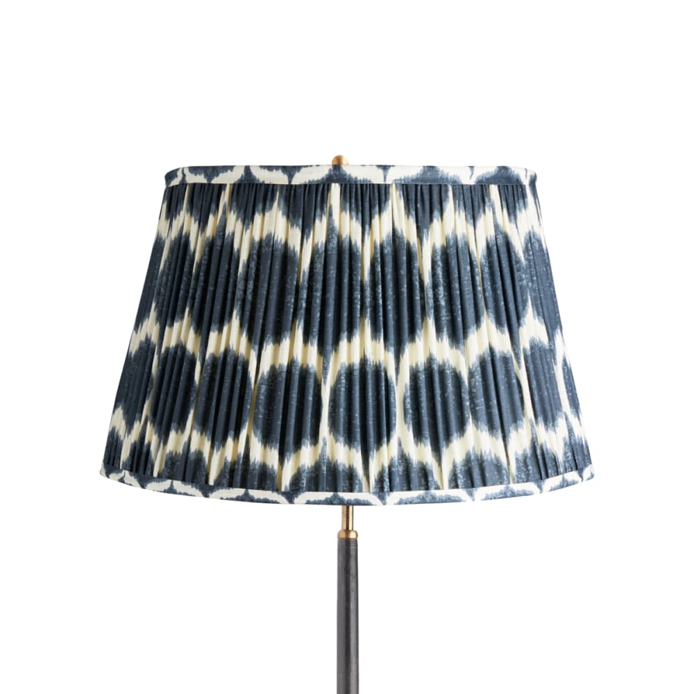20" in Ikat Printed Shade in Navy Linen