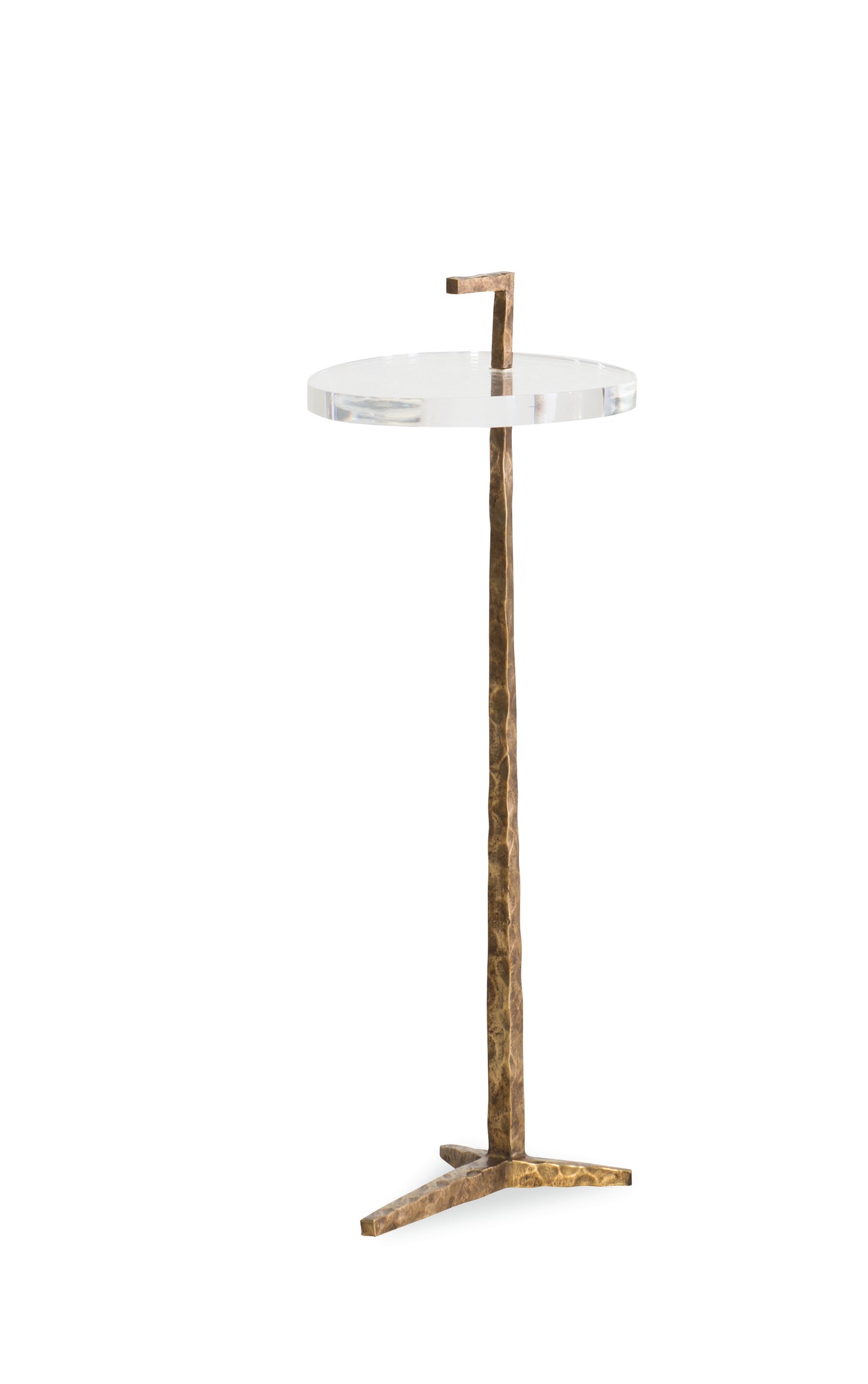 Antique Bronze and Acrylic Side Table