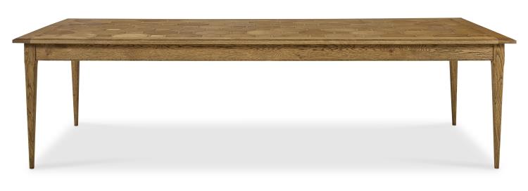 Oak and Walnut Parquet Dining Table