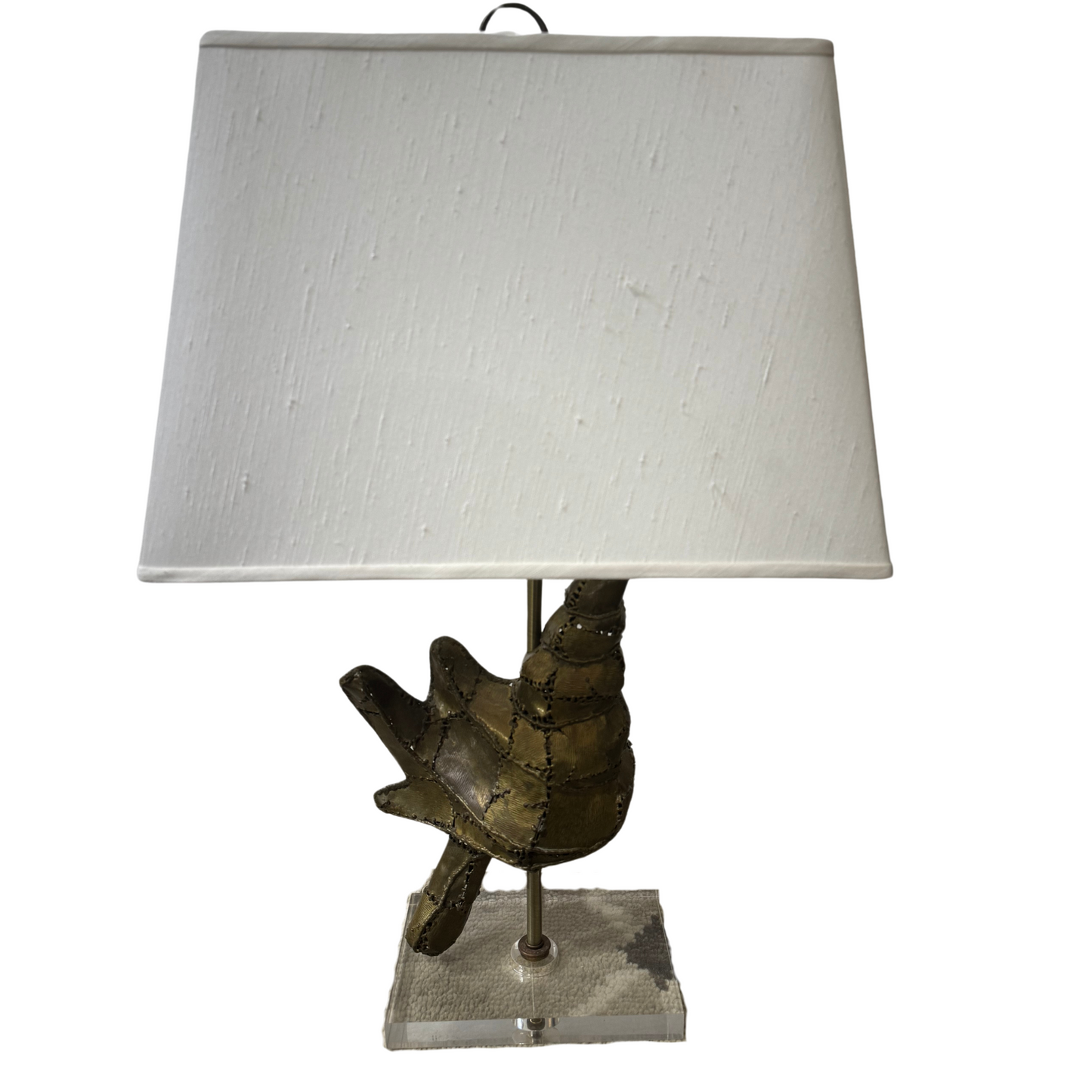 Bronze Shell on Acrylic Base Lamp