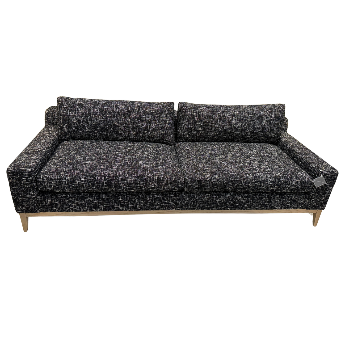 Low Frame Two Seat Sofa in Onyx + Dune Finish