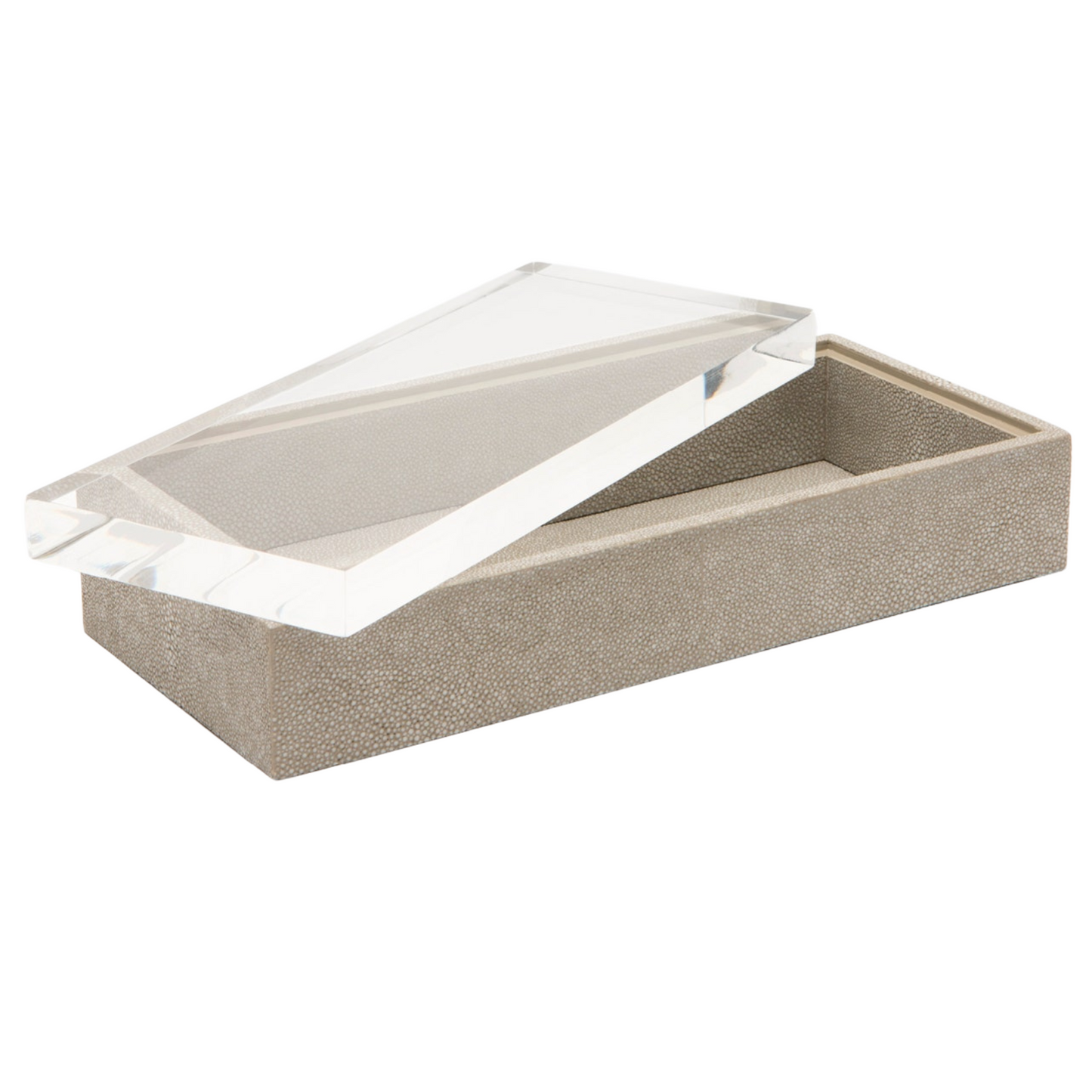 Acrylic + Sand Faux Shagreen Box