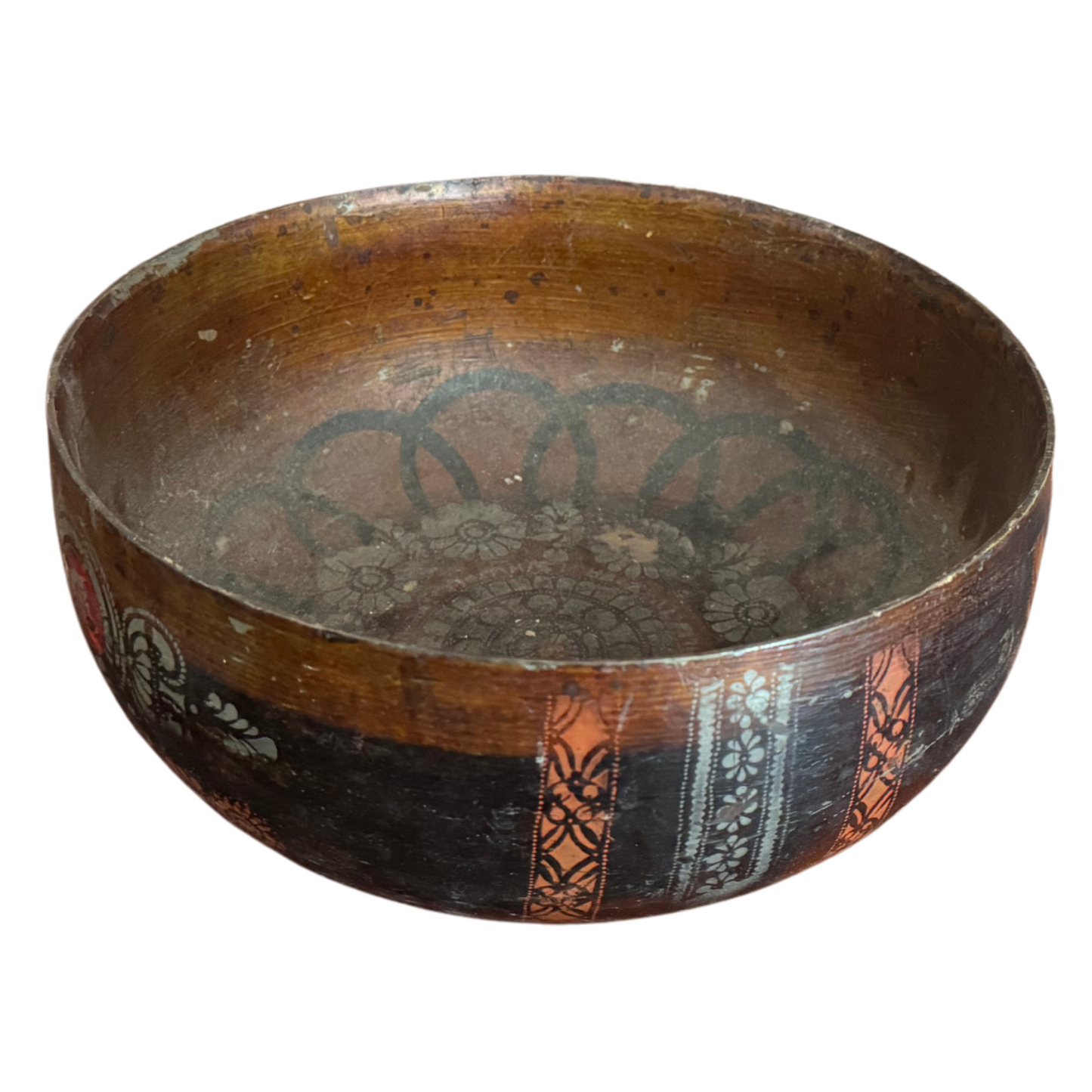 Painted Wooden Bowl c1880