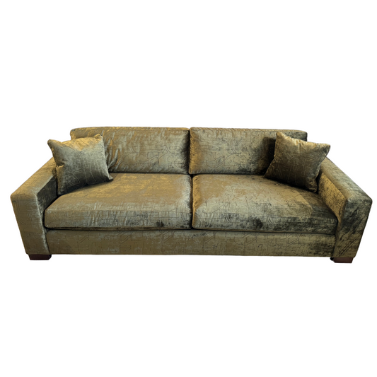 Long Sofa in Moss Green
