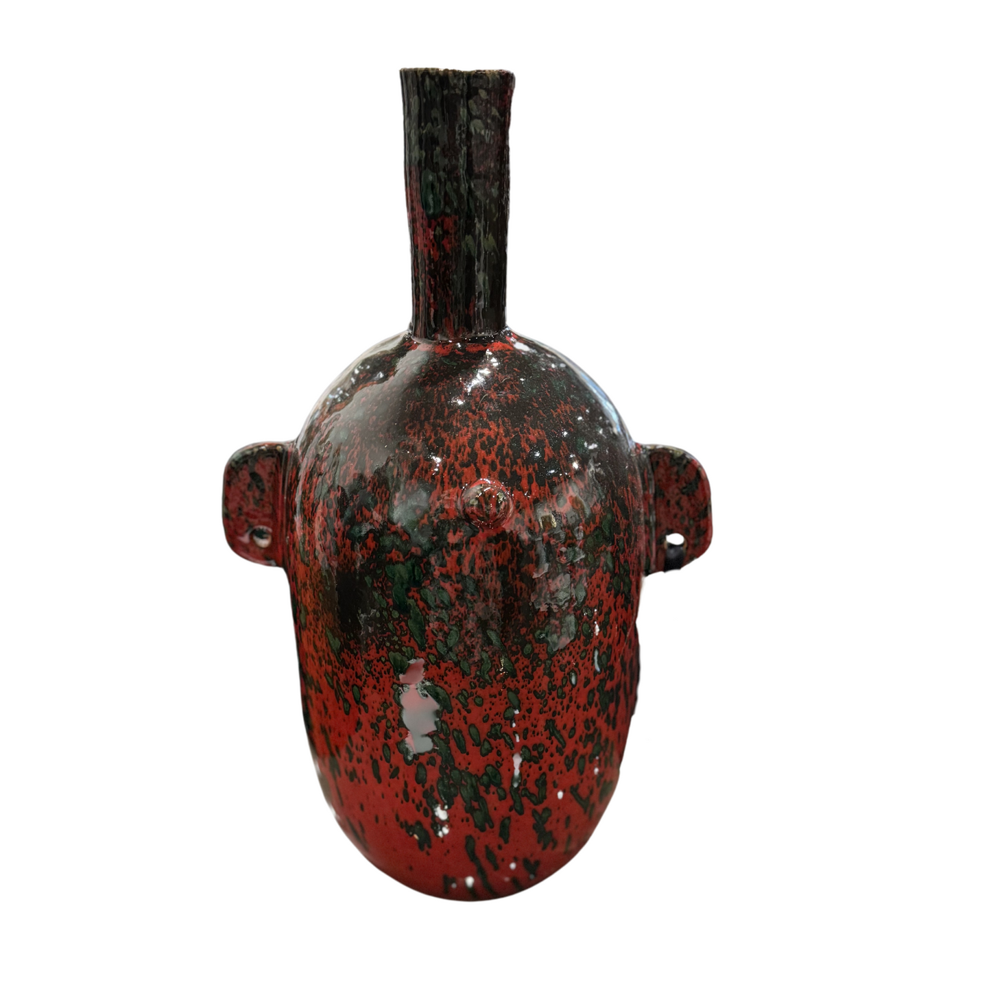 Moroccan Vase, Red Glaze