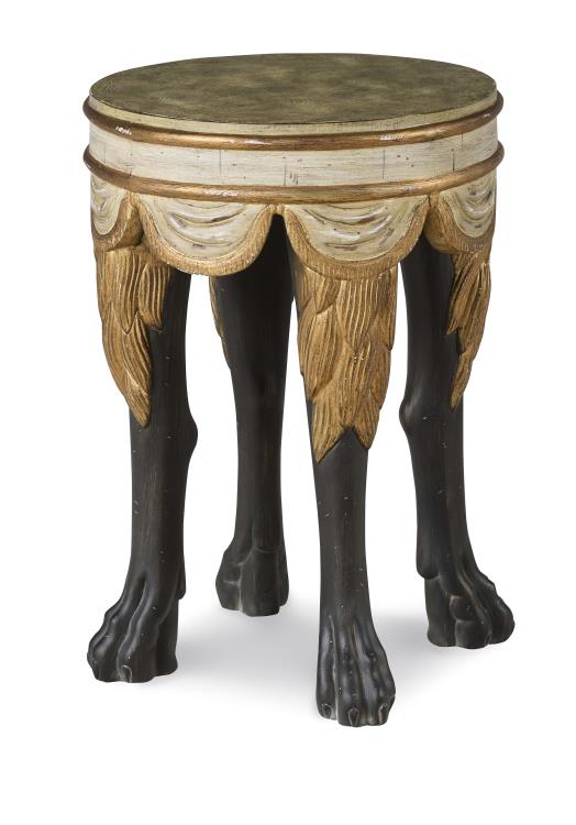 Hand Carved Paw Foot Accent Table