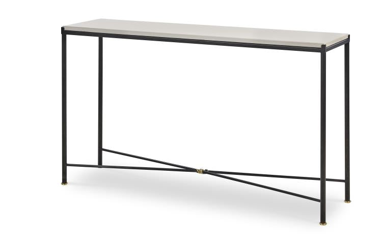 Greek Limestone and Brass Console Table
