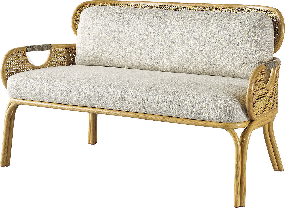 Loop Settee in Ivory Boucle