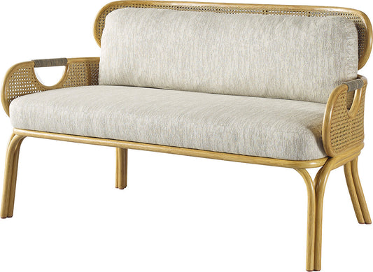 Loop Settee in Ivory Boucle