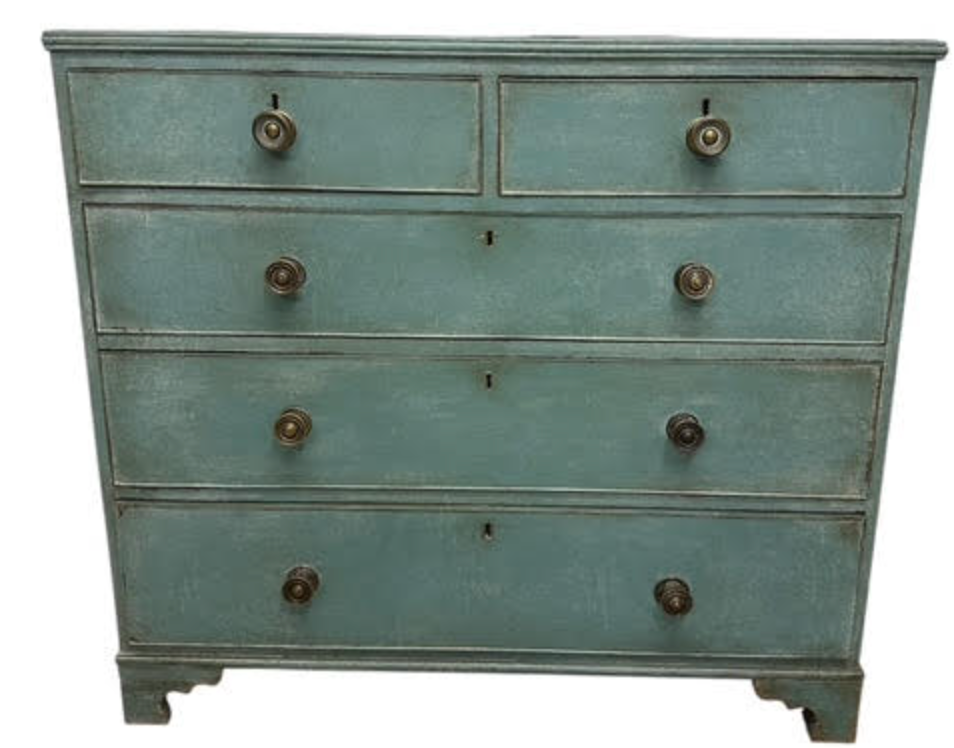 Blue painted Chest, 1880's