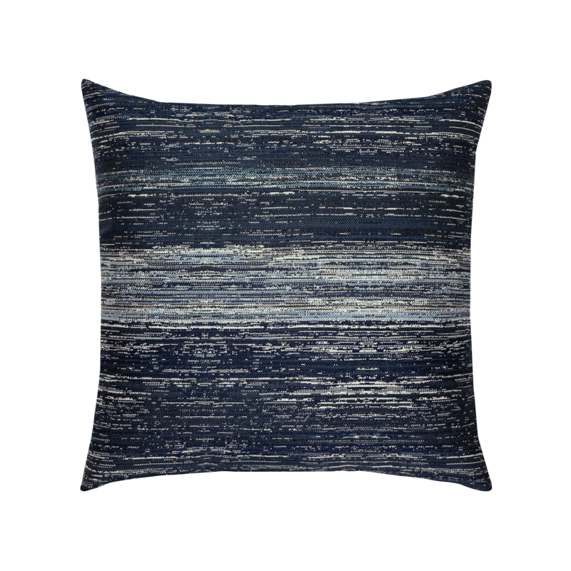 Outdoor Pillow in Blended Indigo with a Faux Down Insert