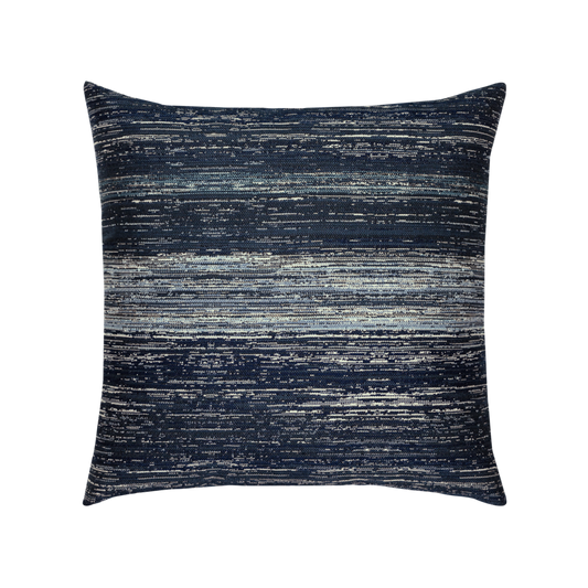 Outdoor Pillow in Blended Indigo with a Faux Down Insert