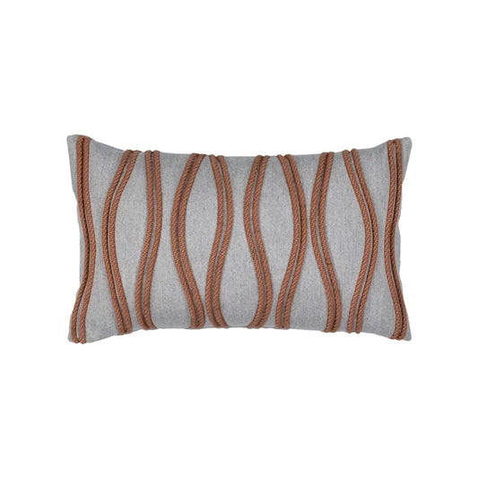 Outdoor Lumbar in Ripple Sienna with Faux Down Insert