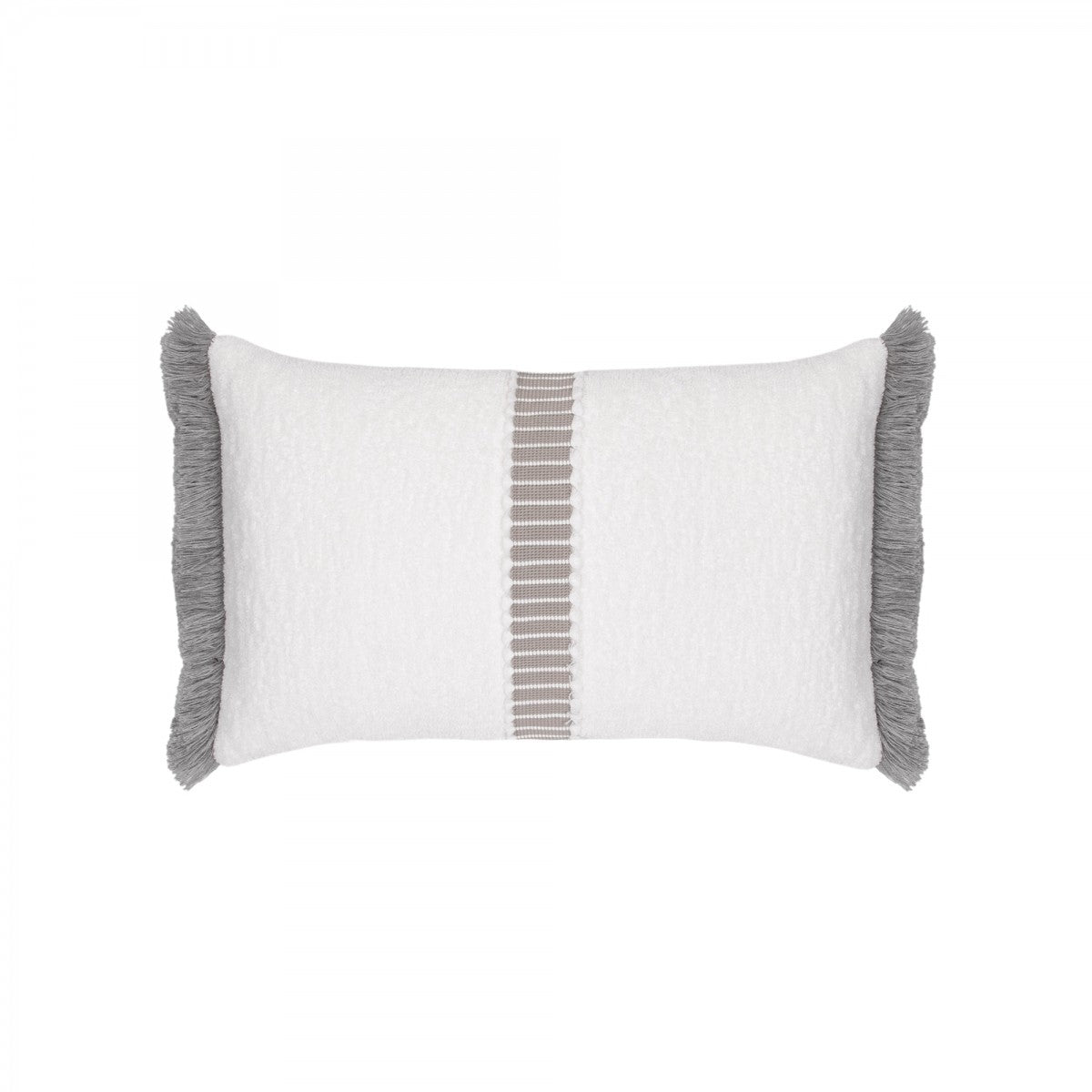 Outdoor Lumbar in Plush Ice with Faux Down Insert