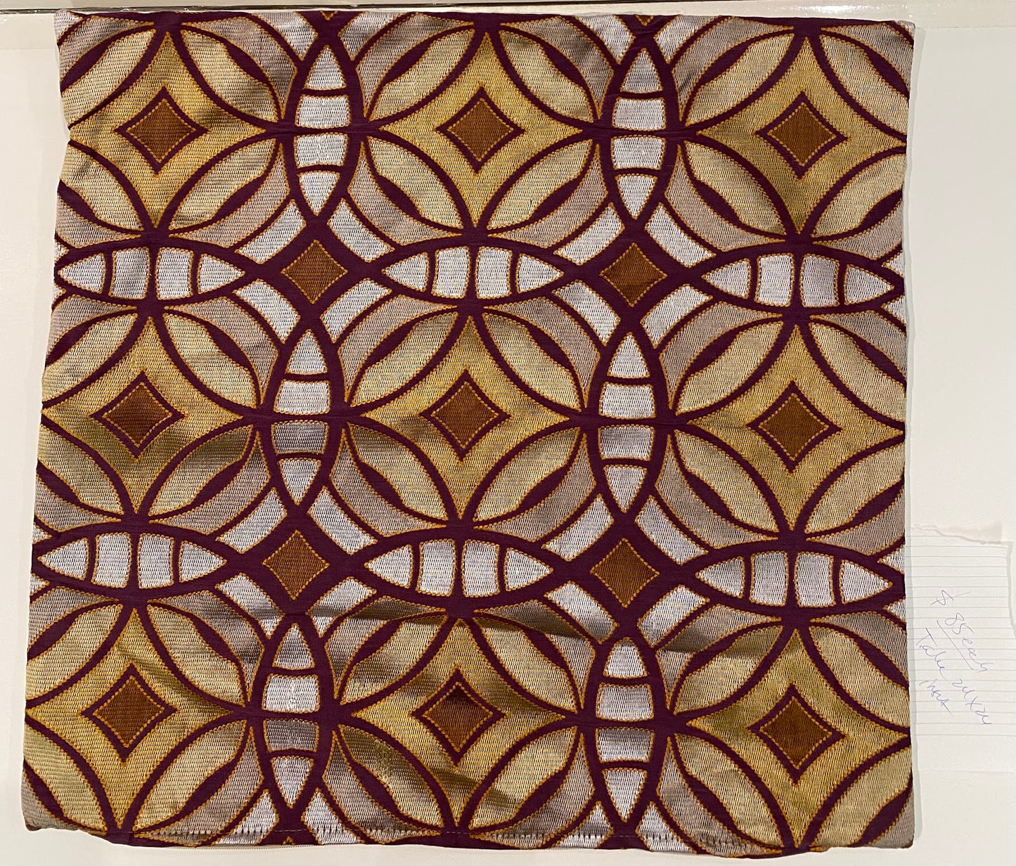 Overlapping Circles Pillow in Magenta
