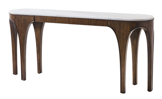 Mahogany and Marble Console