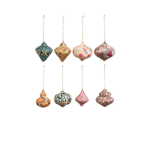 Paper Mache Block Printed Ornament