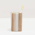 Bamboo + Resin Stripe Brush Holder