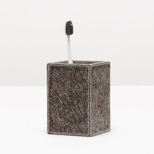 Brush Holder in Hair-on-Hide