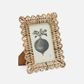Scalloped Bamboo Cane Frame, 4x6
