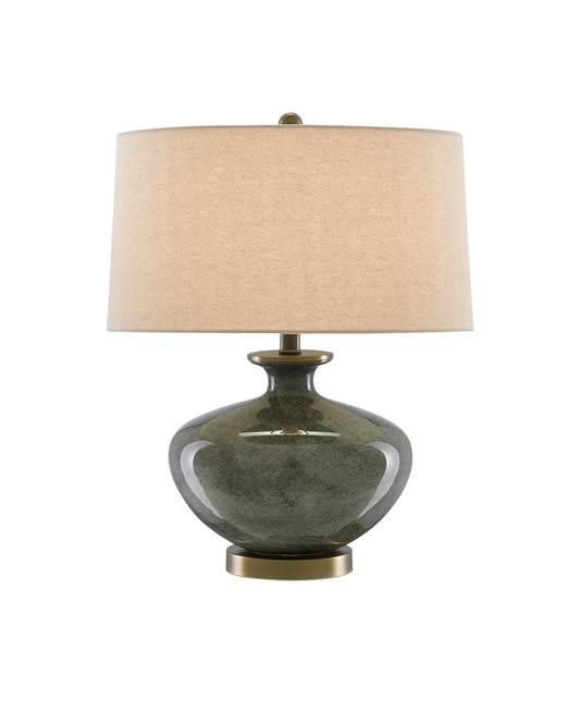 Moss and Dark Grey Table Lamp