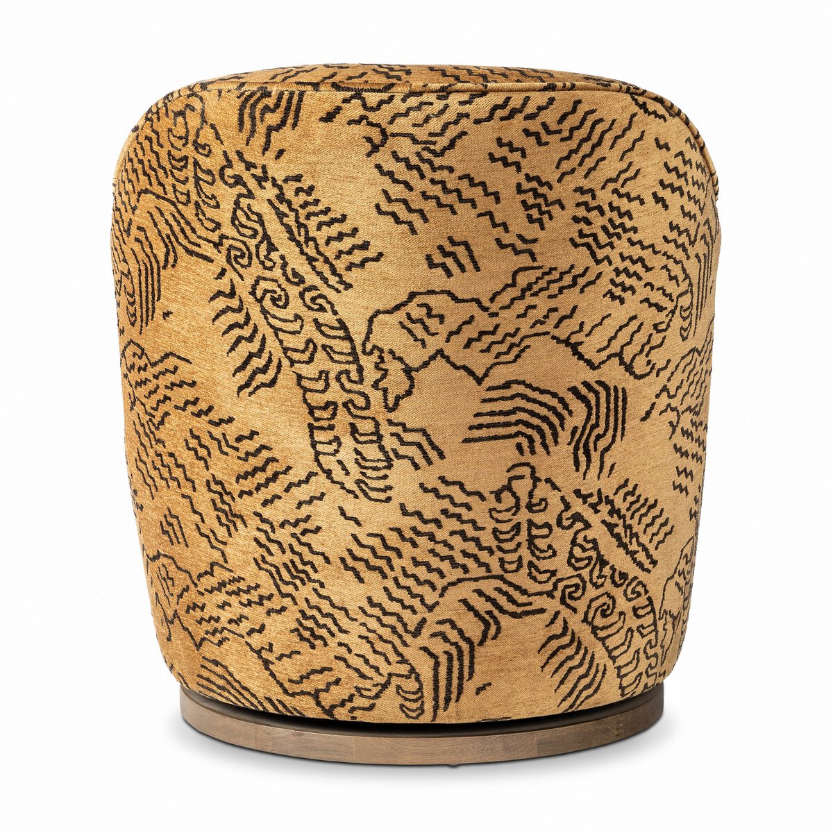 Tibetan Drum Style Swivel Chair