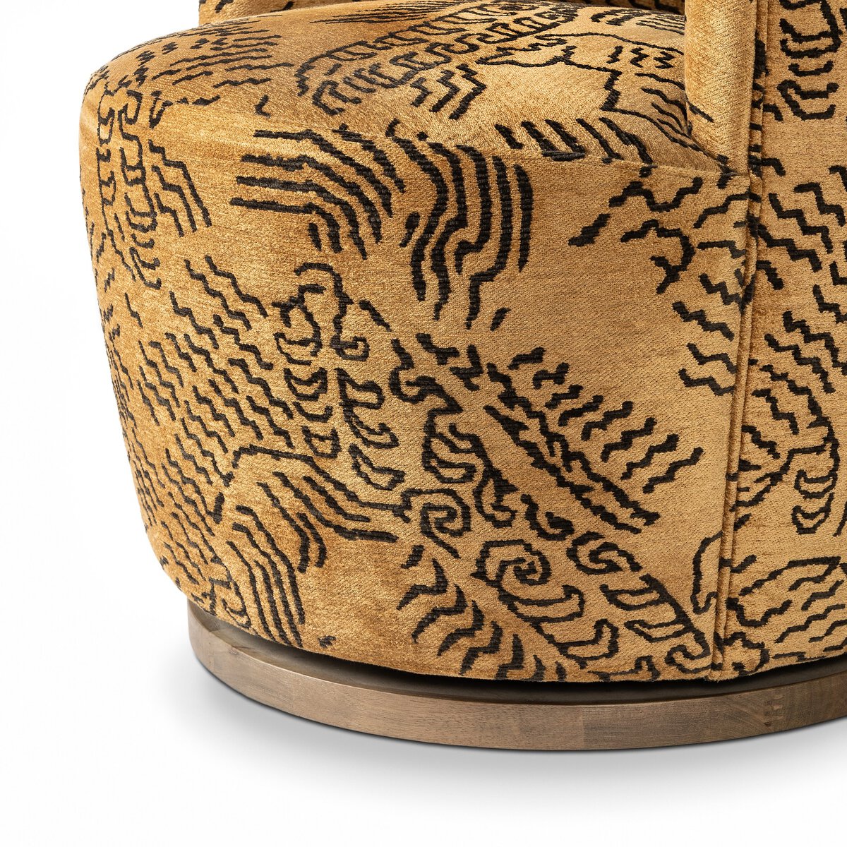 Tibetan Drum Style Swivel Chair
