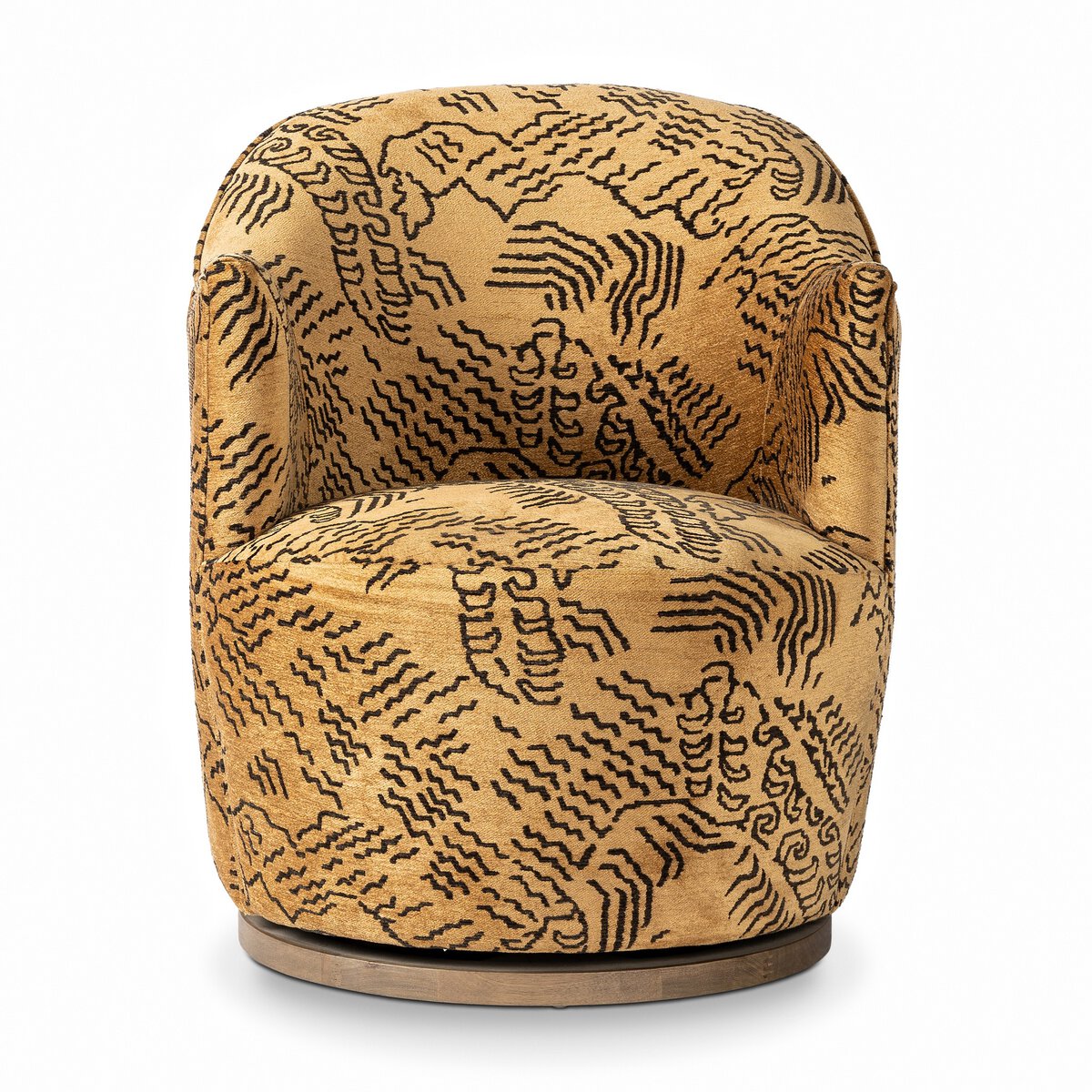 Tibetan Drum Style Swivel Chair