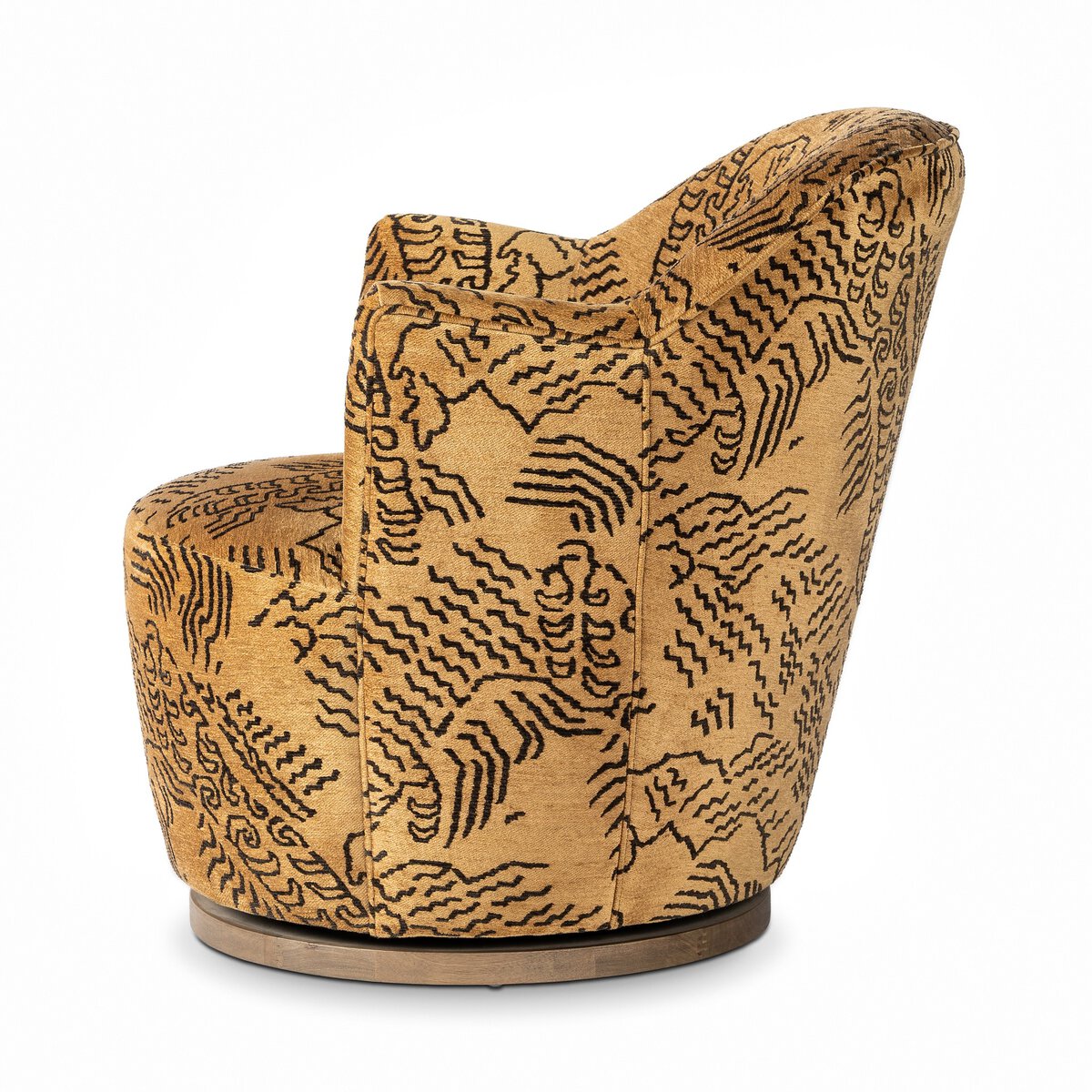 Tibetan Drum Style Swivel Chair