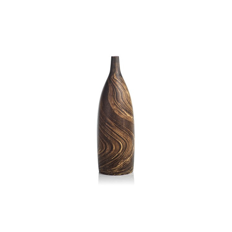 Marbleized Mango Wood Vase