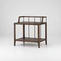 Iron + Mango Wood Night Stand in Pecan Finish