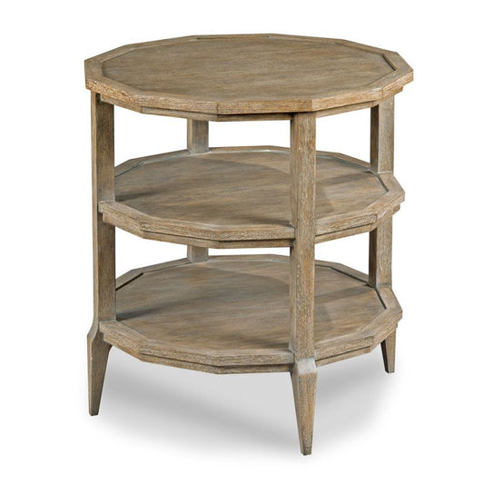 Tiered Oak End Table