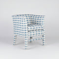 Blue and White Box Chair