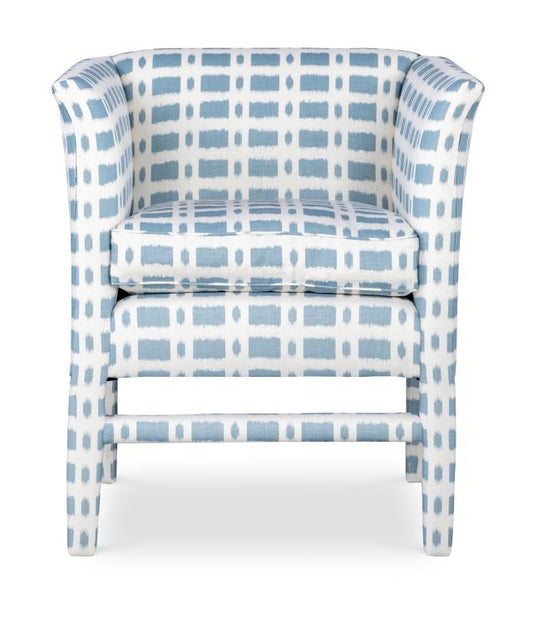 Blue and White Box Chair