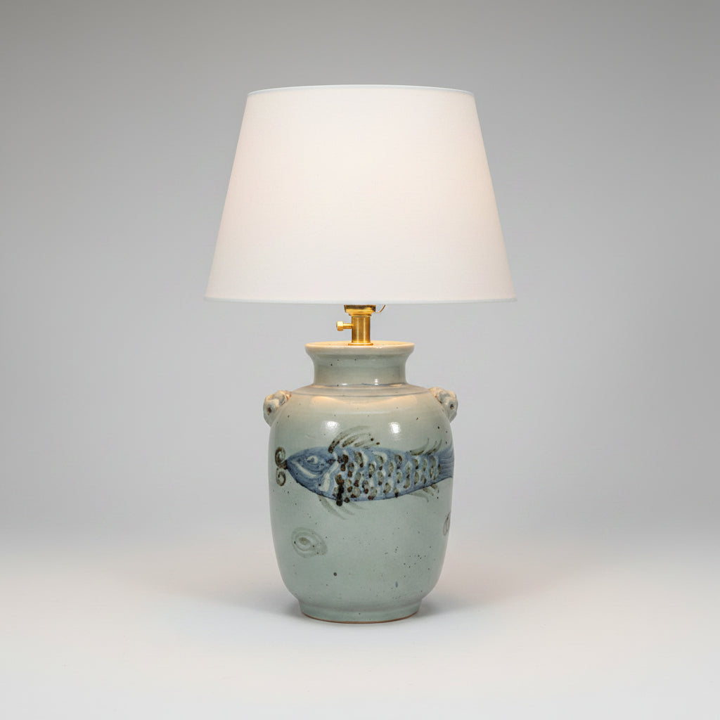 Fish Porcelain Jar Lamp