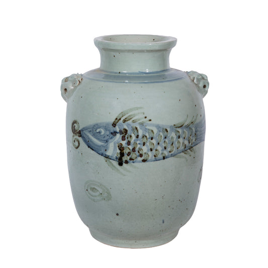 Fish Porcelain Jar Lamp