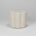 Petal Ottoman in Off-White Boucle