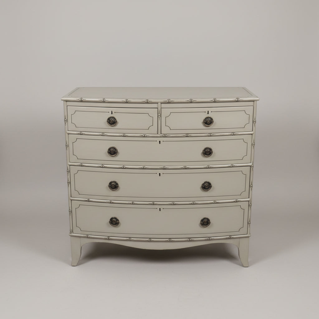 Cream Faux Bamboo English Chest
