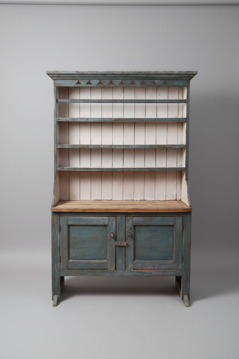 English Dresser with Blue Paint