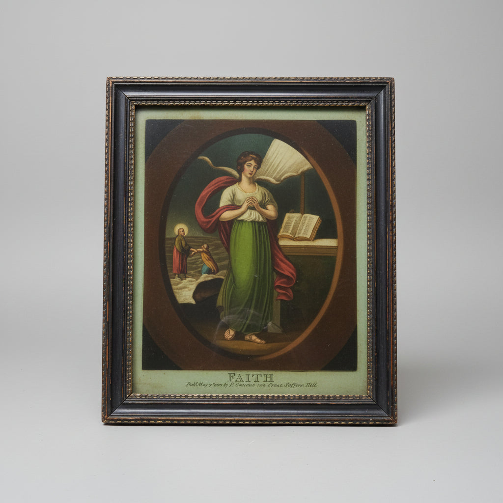 Faith: Reverse Glass Painting, 1890