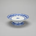 Flow Blue Plate Pedestal