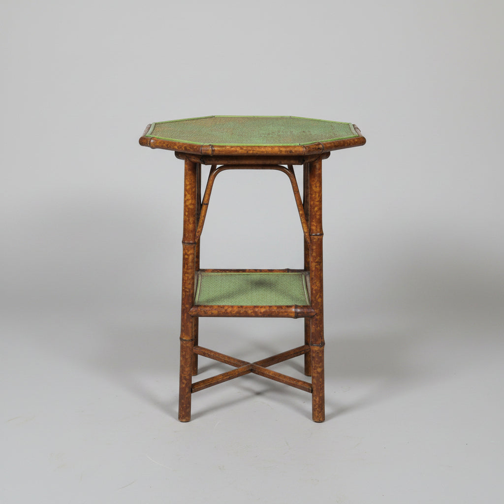 Painted Green Bamboo Table